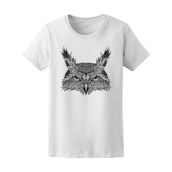 Beautiful Boho Owl Sketch Tee Women's -Image by Shutterstock