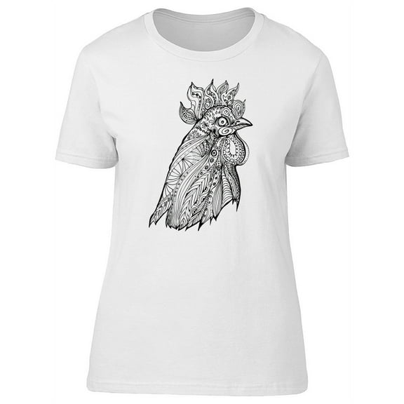 Beautiful Boho Paisley Rooster T-Shirt Women -Image by Shutterstock, Female Medium