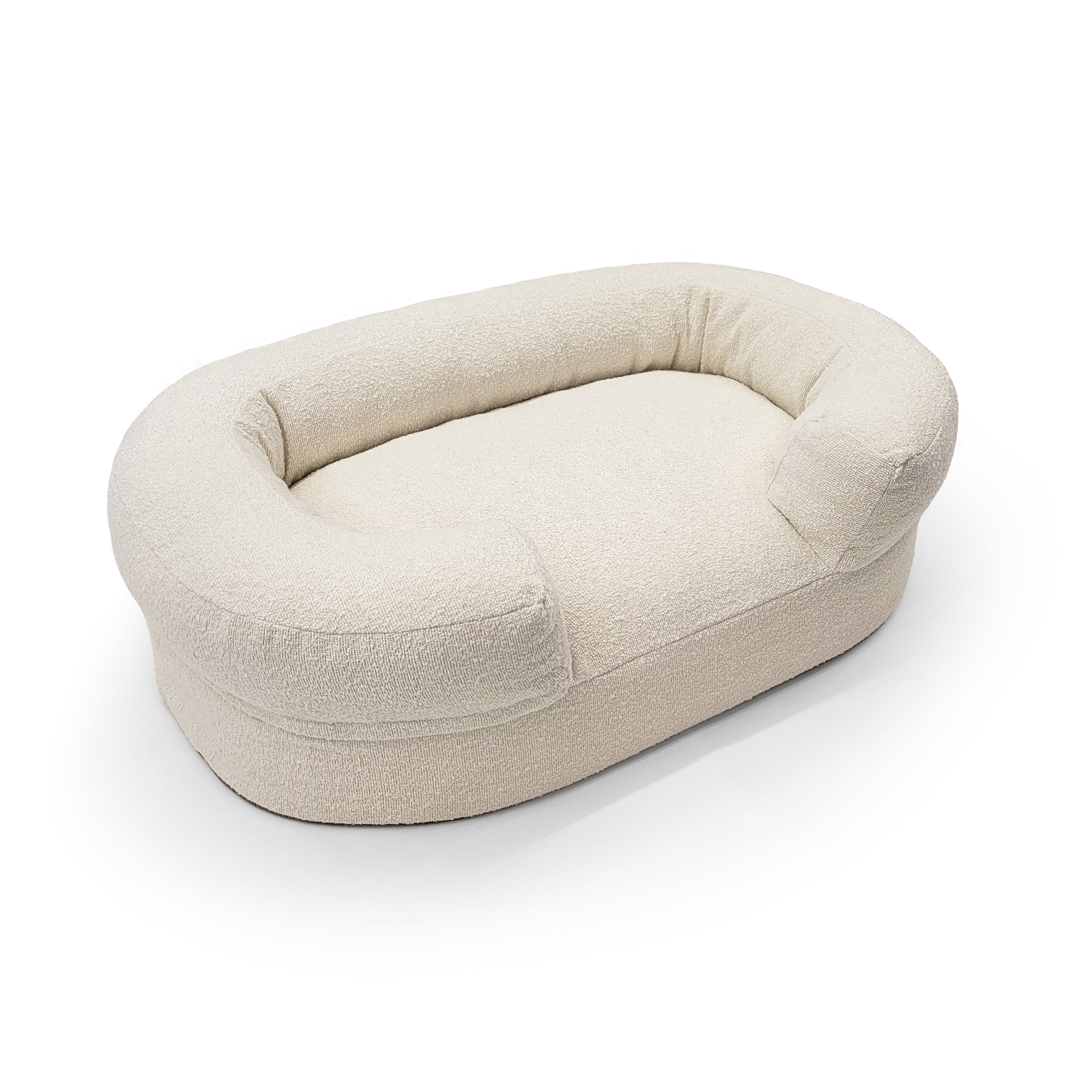 Beautiful Bolster Medium Pet Bed, 36 x 24 x 12in, Ivory by Drew Barrymore