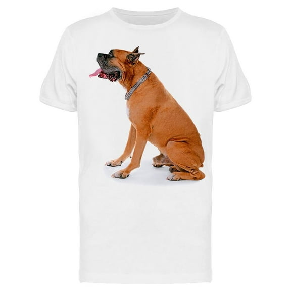 Beautiful Boxer Dog At Side T-Shirt Men -Image by Shutterstock, Male Small
