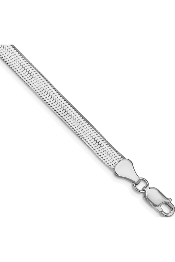 Beautiful Breathtaking Polished Sterling Silver Rhodium-plated 5.25mm Magic Herringbone Chain Flawless Heirloom Sparkle-worthy