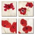 thumbnail image 1 of Beautiful Bright Red California Poppies; Four 8x8-Inch Mounted Fine Art Prints; Ready to hang!, 1 of 3