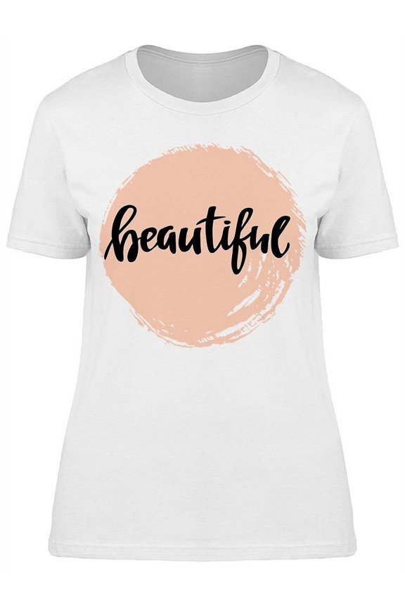 Beautiful Brush Stroke Circle T-Shirt Women -Image by Shutterstock, Female XX-Large