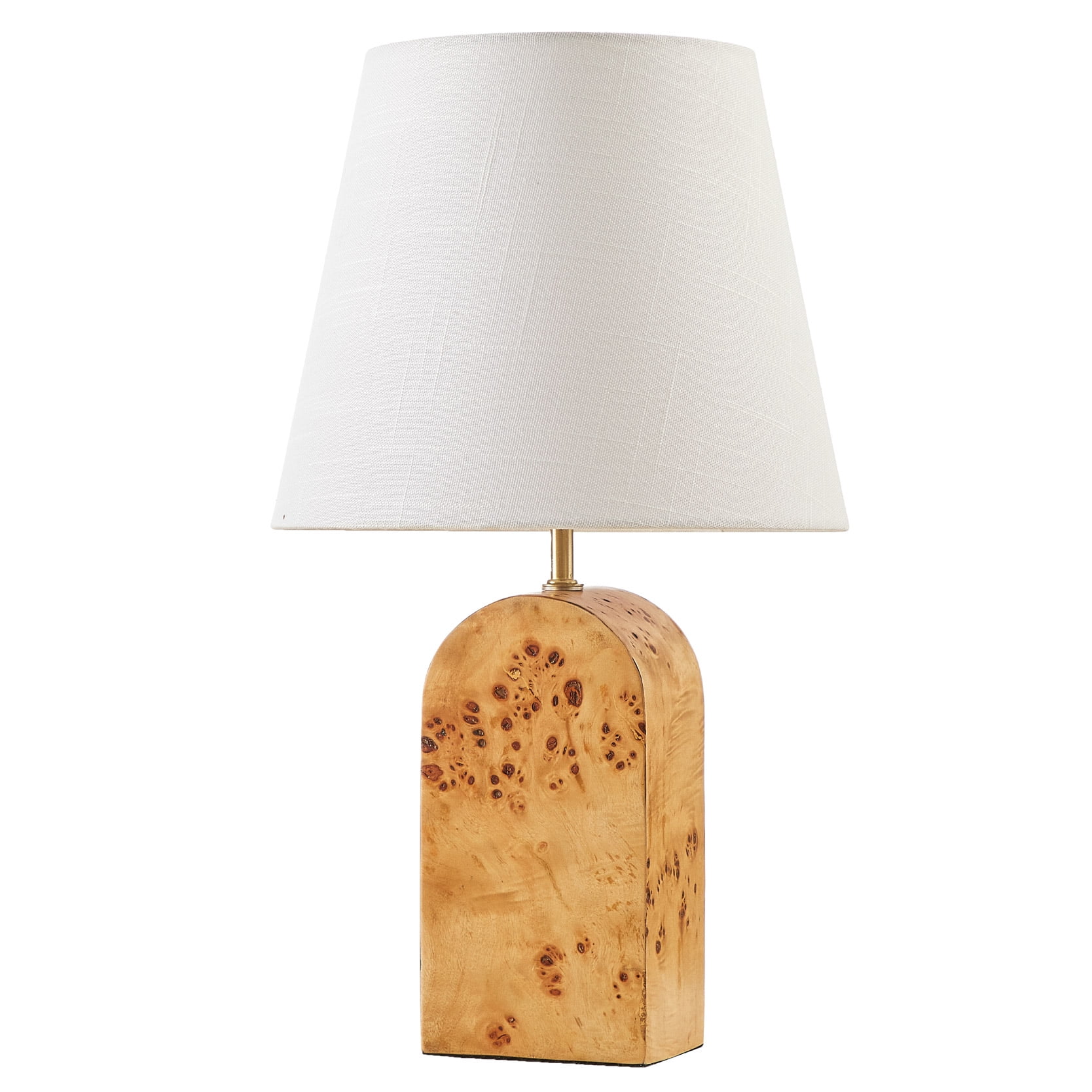 Beautiful Burl Wood Table Lamp by Drew Barrymore, 18.5" H
