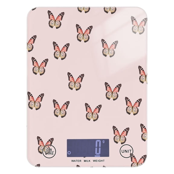 Beautiful Butterflies Food Scale Digital Kitchen Scale Waterproof Grams Ounces lbs for For Baking and Cooking