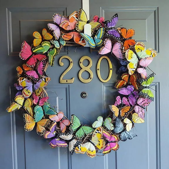 Beautiful Butterflies For Spring Door Decor Garden Decorative Butterflies Wreath