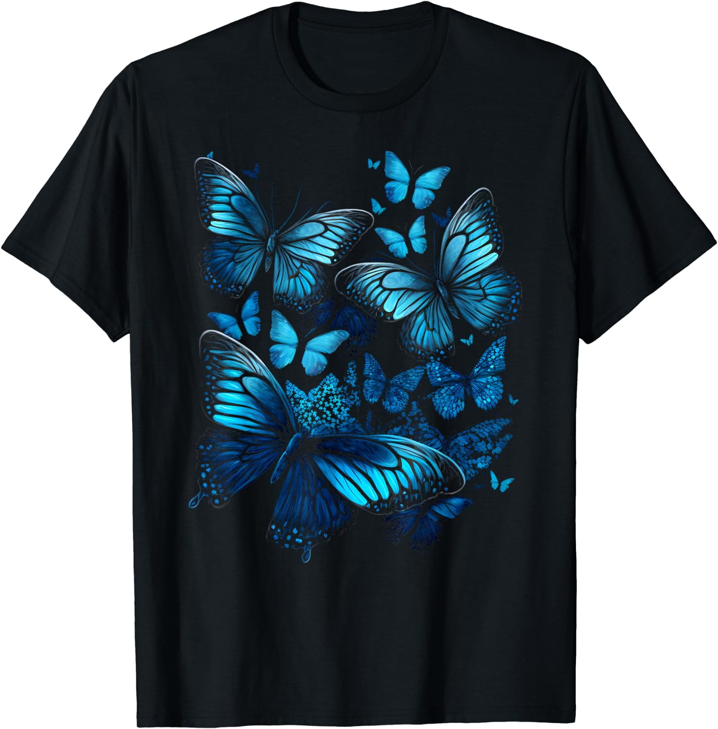 Vintage Oversize White Butterfly Print T-Shirt main image 1