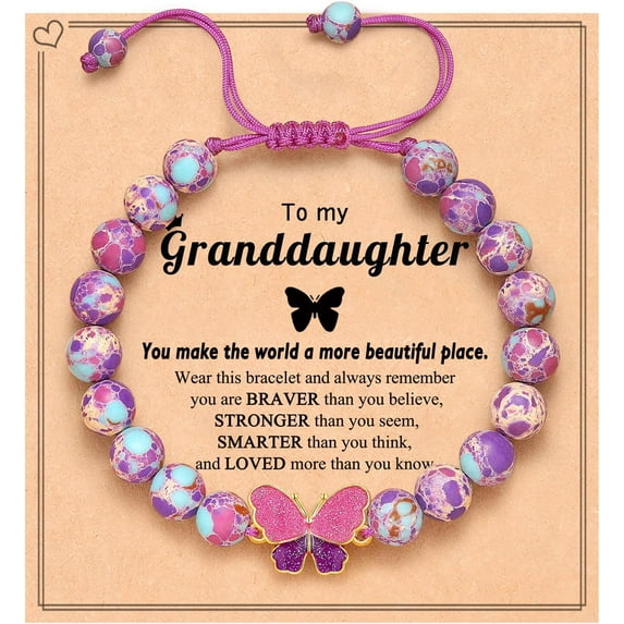 Beautiful Butterfly Bracelets for Teen Girls Granddaughter Daughter Sisters, Valentines Christmas Birthday Gifts