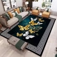 thumbnail image 1 of Beautiful Butterfly Carpet Runner Rug, Soft, Durable, Vintage Inspired, Distressed, Low Pile, Non-Shedding, Easy Clean, Printed, Living Room Rug, 1 of 6