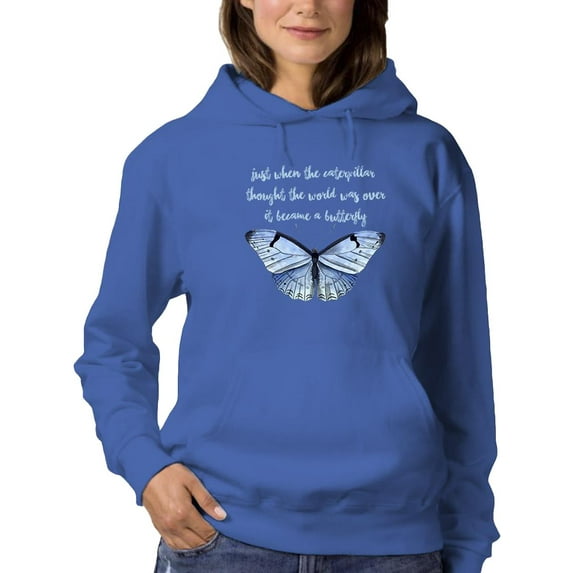 Beautiful Butterfly Hoodie Women -Smartprints Designs, Female 5X-Large