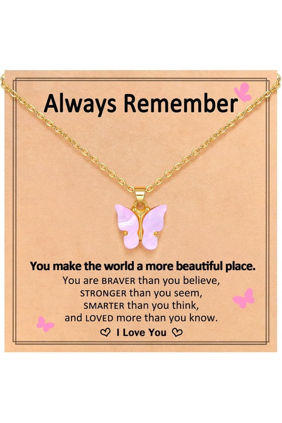 Beautiful Butterfly Necklace, Jewelry for Teen Valentines Christmas Birthday Gifts