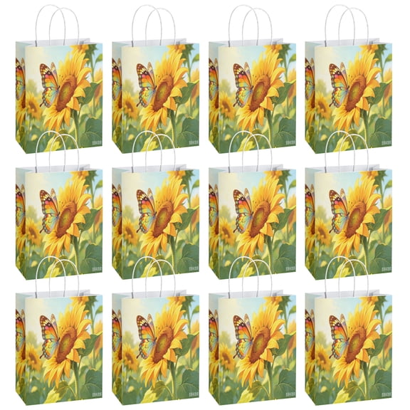 Beautiful Butterfly Sunflower Birthday Party Favors Bag Beautiful Butterfly Sunflower Gift Bags Party Candy Snack Bag