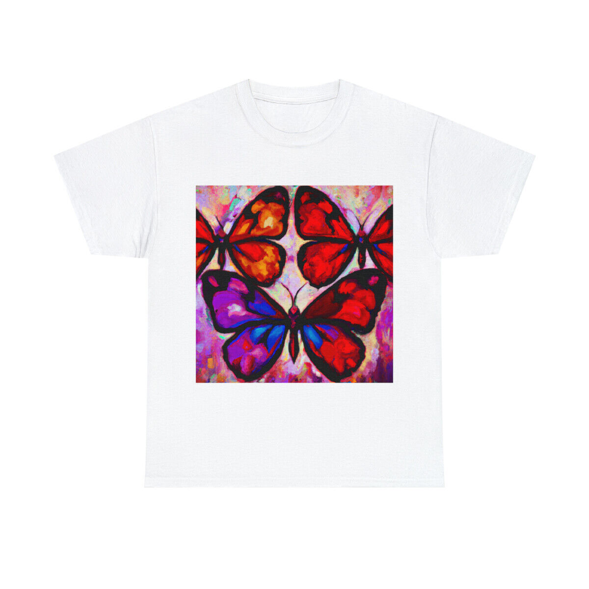 Beautiful Butterfly T Shirt Art Tee Unisex Adult Nature Tee Painting