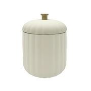 Beautiful Bathroom Canister with Lid, Off White