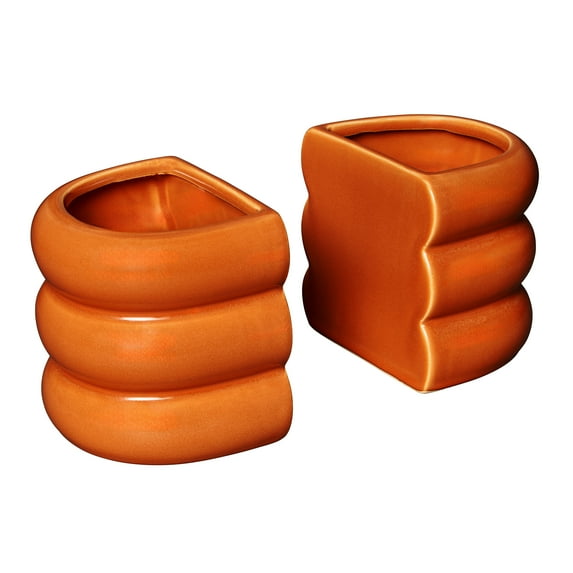 Beautiful 4" x 5" Modern Bubble Terracotta Ceramic Bookends by Drew Barrymore (2 Count)