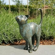 Beautiful Cat Statue With Rounded Back Garden Decor, Ornament Outdoor Decoration