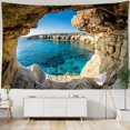 thumbnail image 1 of Beautiful Cave Waterfall Print Wall Tapestry Polyester Fabric forest landscape Tapestry Bi, 1 of 4