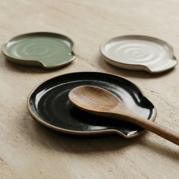 Beautiful Ceramic Spoon Rest for Stove Top - Stylish Holder for Countertop