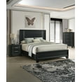 thumbnail image 1 of Beautiful Charcoal Finish Full Panel Bed Chest Nightstand 3pc Bedroom Set, 1 of 7
