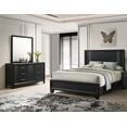 thumbnail image 1 of Beautiful Charcoal Finish Full Panel Bed Dresser Mirror 3pc Bedroom Set, 1 of 7