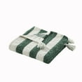 thumbnail image 1 of Beautiful Thyme Green Chenille Striped Throw by Drew Barrymore, 50" x 60", 1 of 5