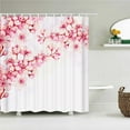 thumbnail image 1 of Beautiful Cherry Blossom Flowers Fabric Shower Curtain Bathroom Curtains Floral Landscape Waterproof Decor Bath Screen With Hook, 1 of 4