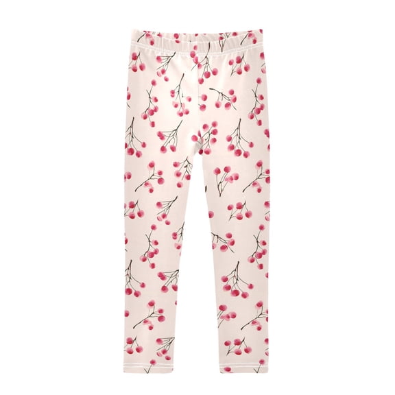 Beautiful Cherry Printed Leggings Yoga Pants for in 4t to 10t