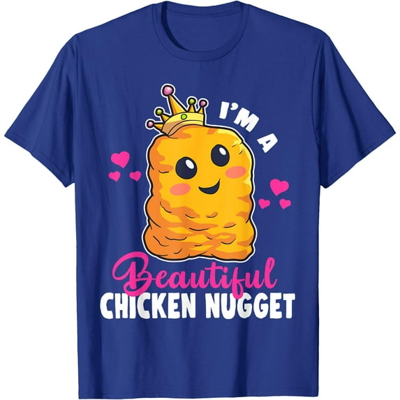 Beautiful Chicken Nugget Kawaii Nug Life Nuggets Lover Unisex T-Shirt for Men Women Kids Toddler,Royal Blue Color,Size 3T