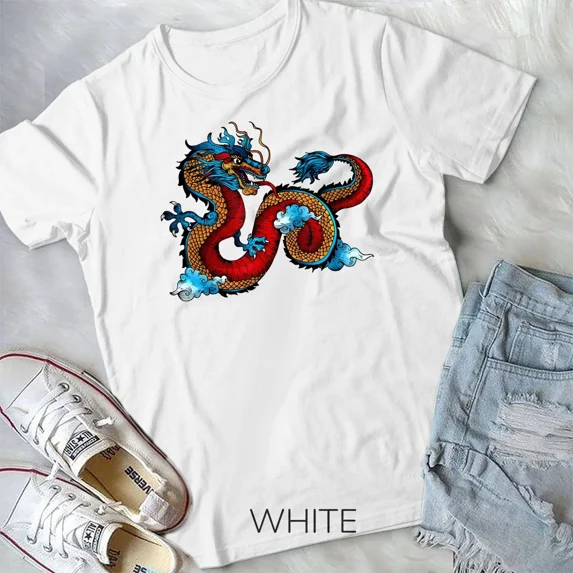 Point Cloud Graphics Beautiful Chinese Dragon In The Clouds Art Unisex Tshirt - Walmart.com