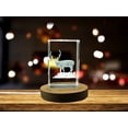 thumbnail image 1 of Beautiful Chital Deer Engraved on Crystal Sculpture | Unique Animal Gift, 1 of 6