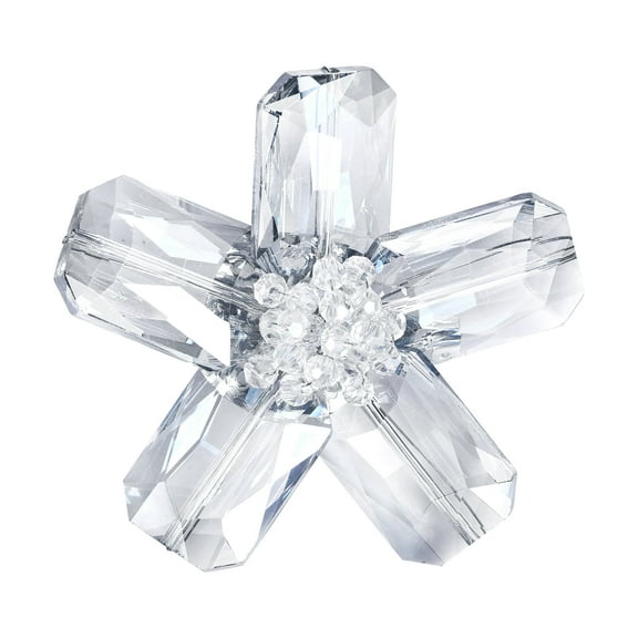 Beautiful Clear Daisy Glass Floral Prism Pin-Brooch