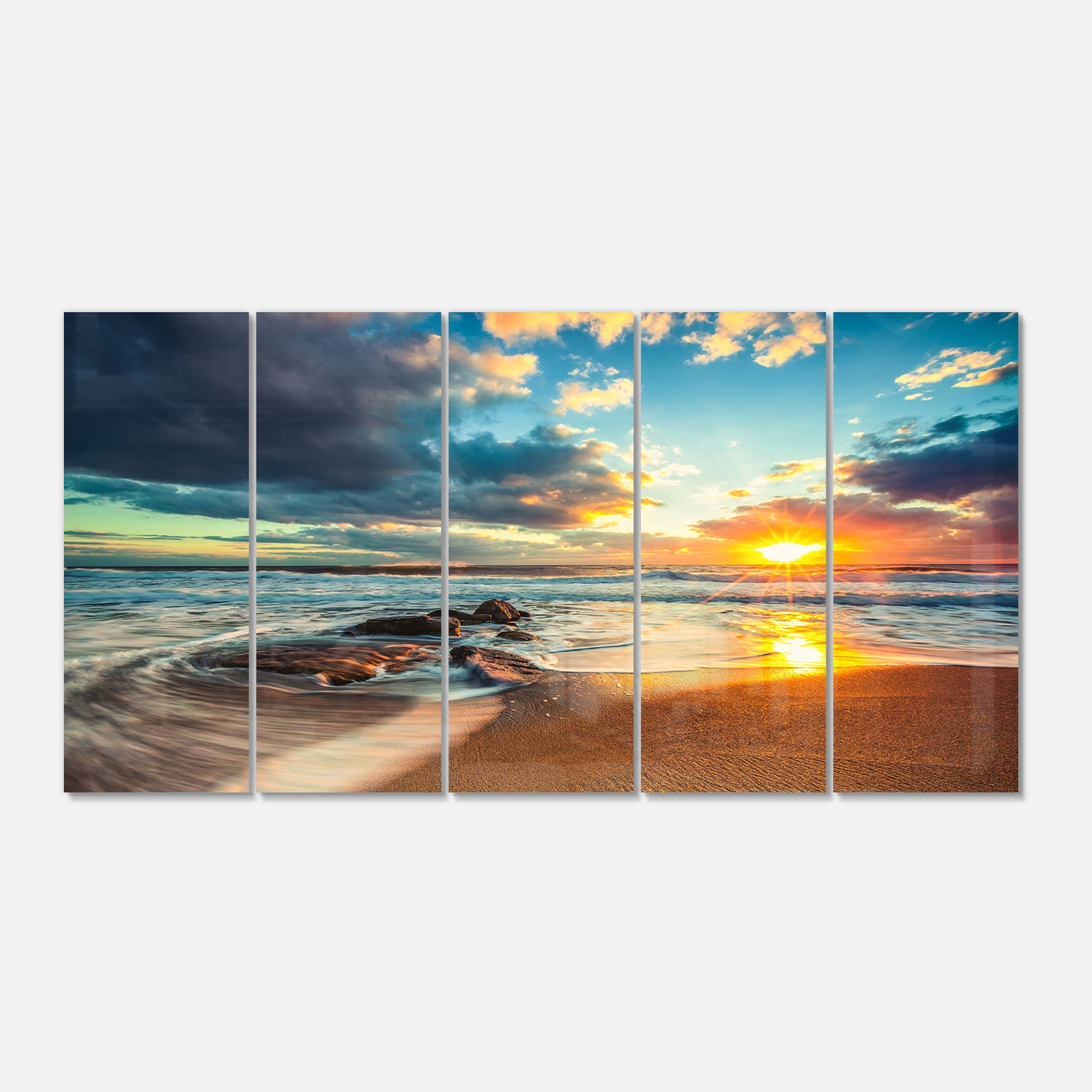 Beautiful Cloudscape over the Sea 28 in x 60 in Painting Art Prints, by ...
