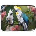 Beautiful Cockatoo Bird Flower Print Cute Laptop Cases Convenient