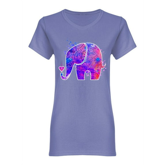 Beautiful Colored Elephant Shaped Tee Women's -Image by Shutterstock