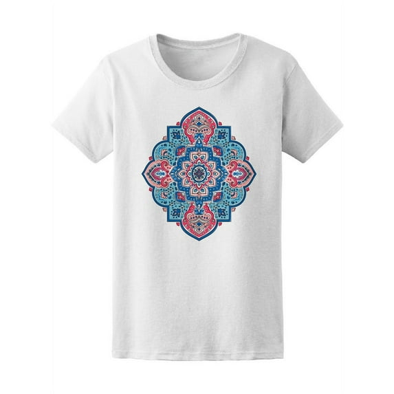 Beautiful Colorful Cool Mandala T-Shirt Women -Image by Shutterstock, Female Large