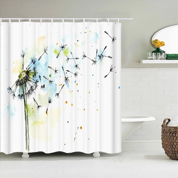 Beautiful Colorful Flower Floral Printed Shower Curtains Frabic Waterproof Polyester Decor Bath Curtain With 240x180cm
