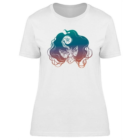 Beautiful Colorful Mermaid T-Shirt Women -Image by Shutterstock, Female Large