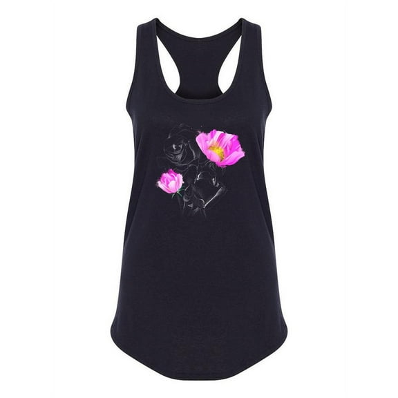Beautiful Colorful Roses Racerback Tank Women -Image by Shutterstock, Female Large