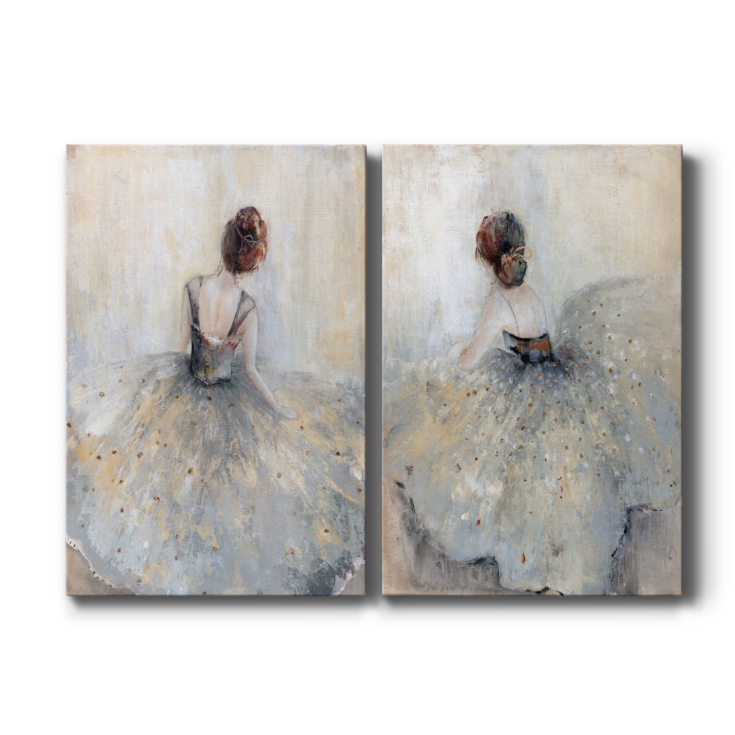 Beautiful Contemplation Premium Gallery Wrapped Canvas - Ready to Hang - Set of 2 - 24 x 36 Each