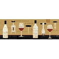 thumbnail image 1 of Beautiful Contemporary Paris Wine Bottle, Cork Screw and Glass Silhouette Print by Daphne Brissonnet; One 18x8in Poster Prints, 1 of 1