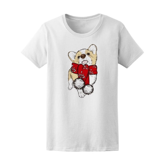 Beautiful Corgi Puppy With Scarf T-Shirt Women -Image by Shutterstock, Female XX-Large