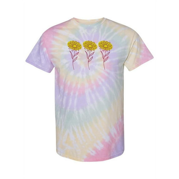 Beautiful Cosmos Flowers Tie-Dye Spiral Women -Smartprints Designs, Female Large