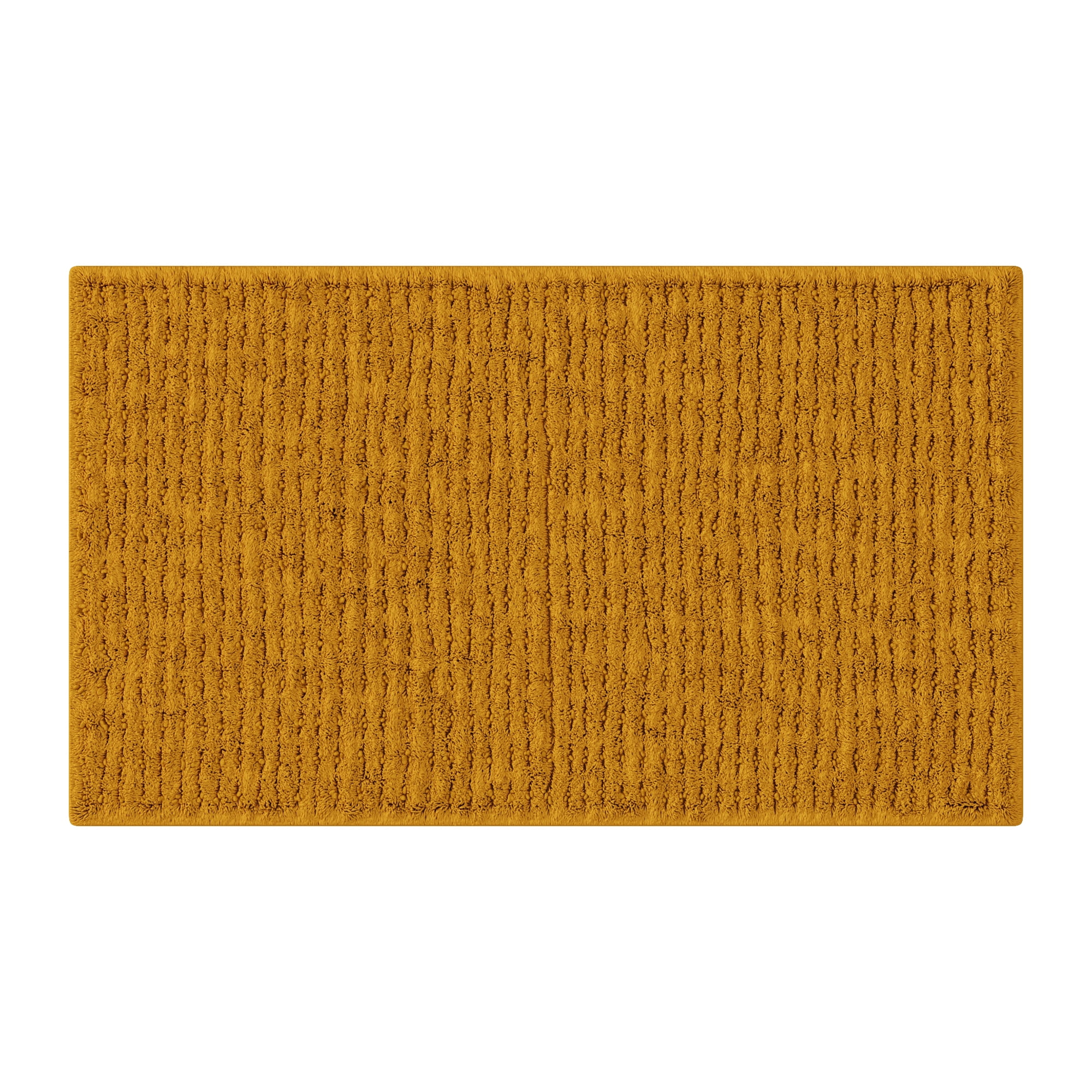 Beautiful Cotton Bath Rug by Drew Barrymore, Amber Yellow, 20x34"