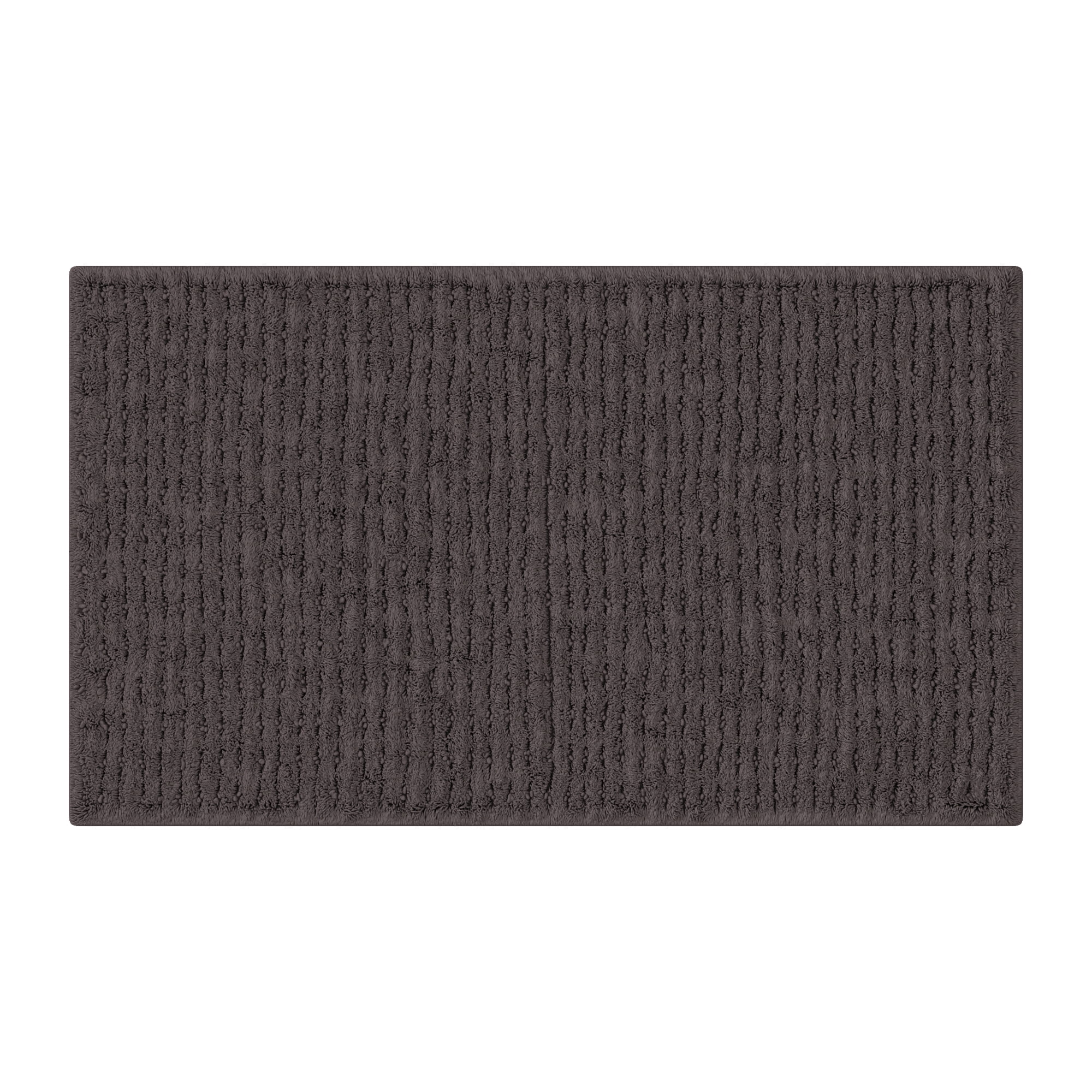Beautiful Cotton Bath Rug by Drew Barrymore, Charcoal Gray, 20x34" - Walmart.com