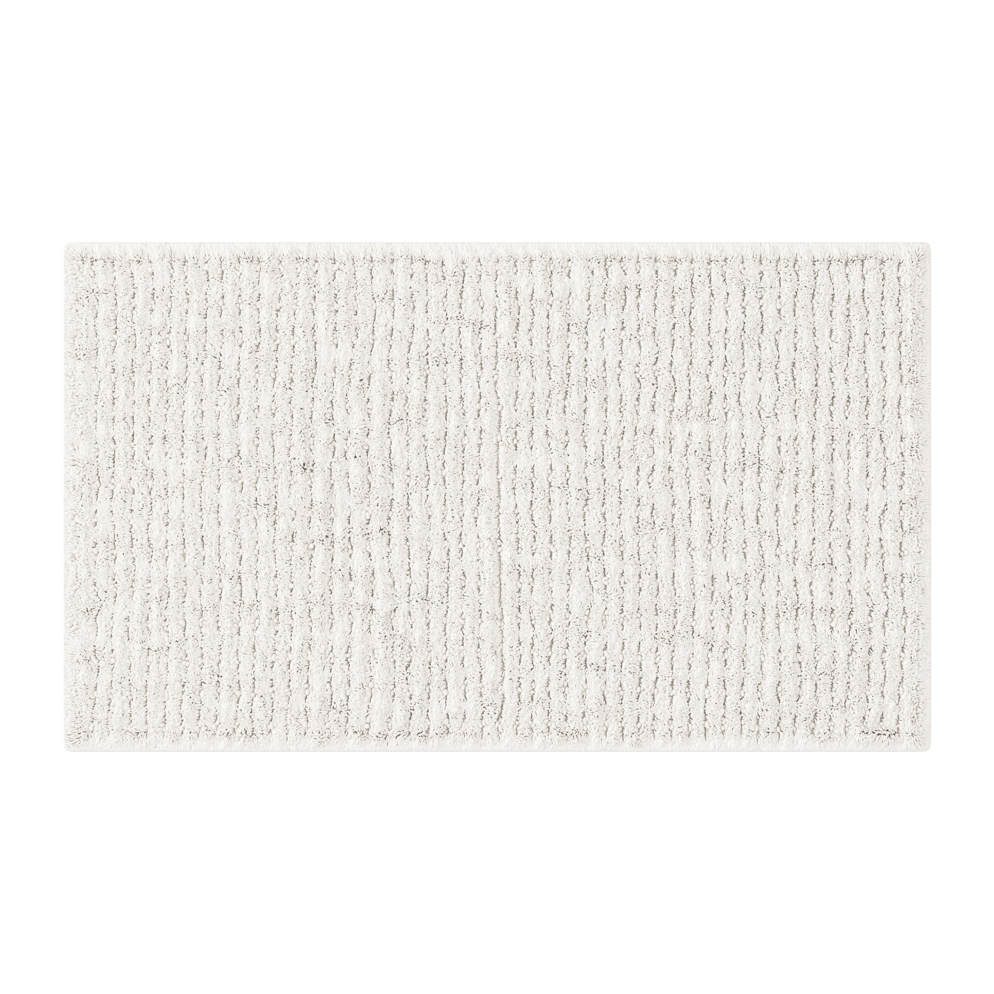 Beautiful Cotton Bath Rug by Drew Barrymore, Off White, 20x34"