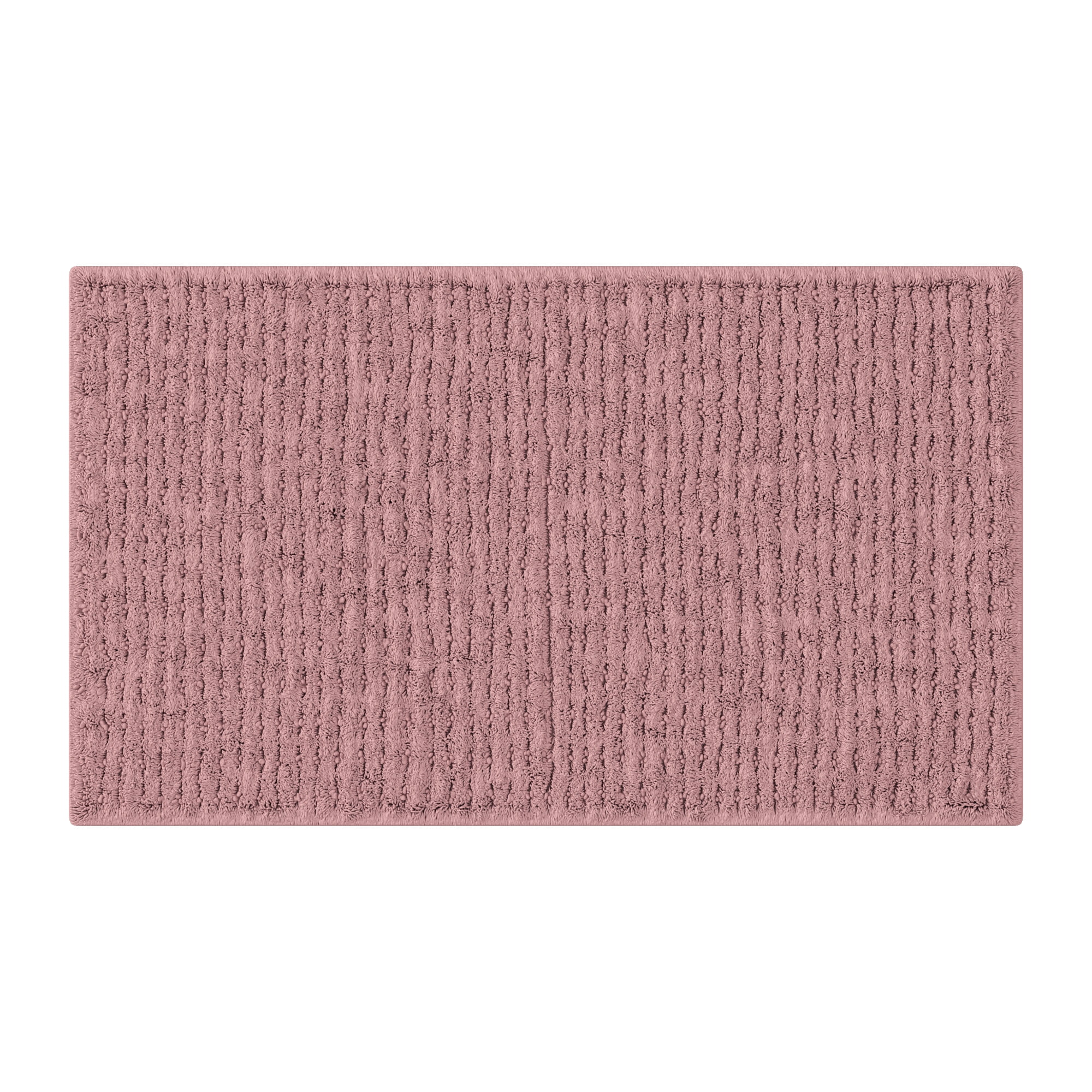 Beautiful by Drew Barrymore Cotton Bath Rug, Rose Pink, 20 in x 34 in