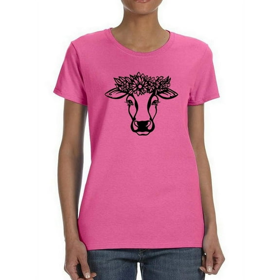 Beautiful Cow Shaped T-Shirt Women -GoatDeals Designs, Female Large