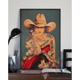 thumbnail image 1 of Beautiful Cowgirl With Inspiring Words Flower Poster Or Canvas, 1 of 1