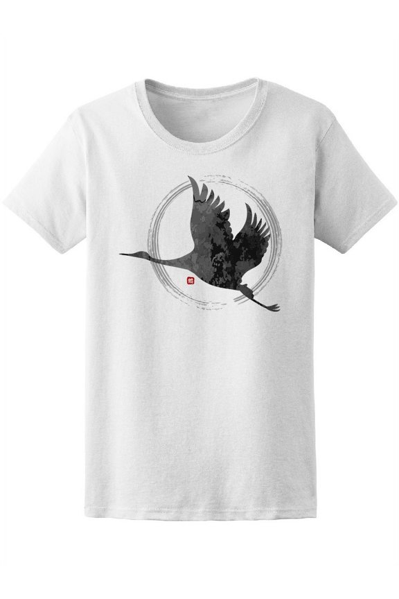 Beautiful Crane Silhouette Tee Women's -Image by Shutterstock