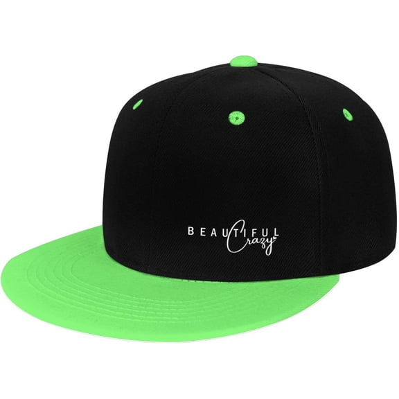 Beautiful Crazy Flat Bill Hats Contrast Hip Hop Baseball Cap Unisex Snapback Rock Caps